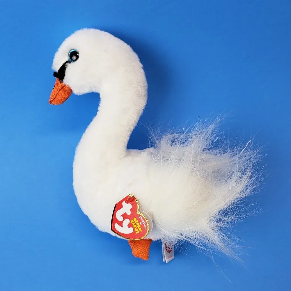 "Gracie" the Swan VelveTy Beanie Baby - Picture 1 of 11